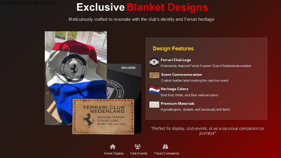 Ferrari Blanket Design